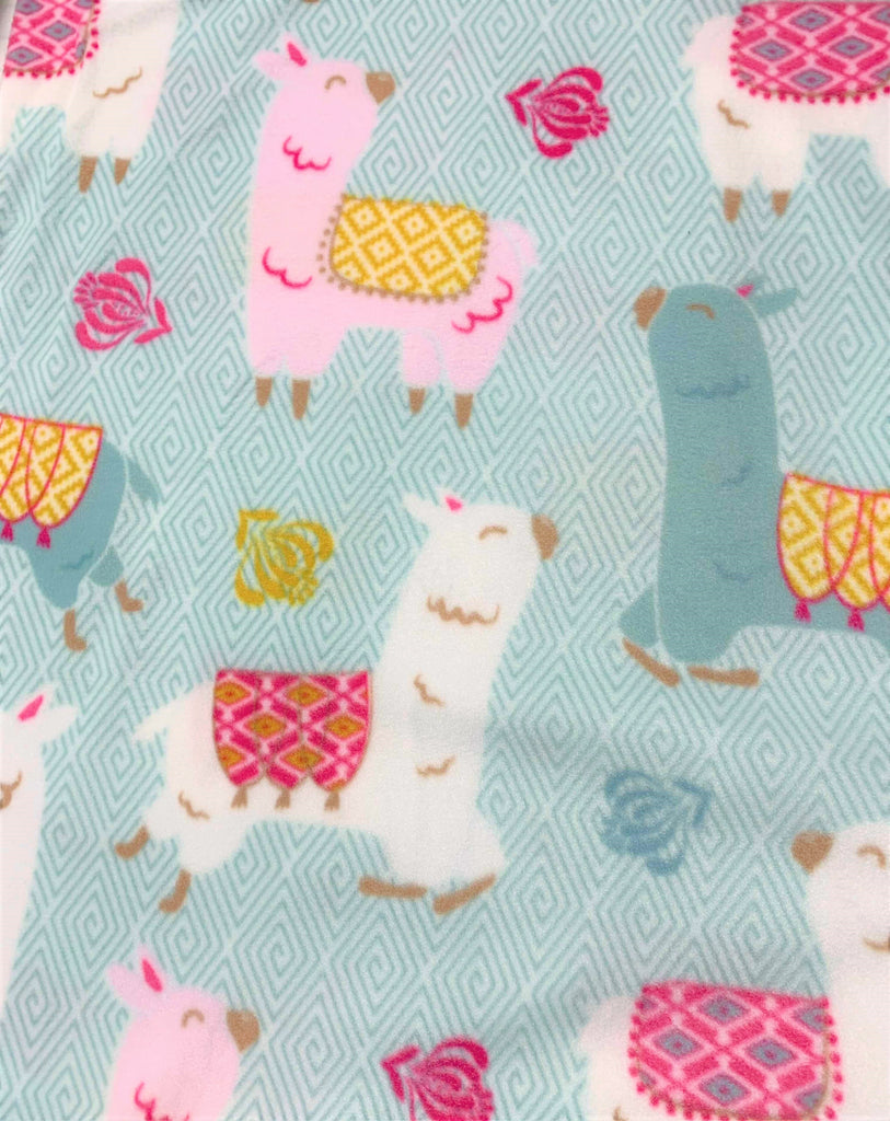 Happy Llamas - Fleece Fabric - David Textiles