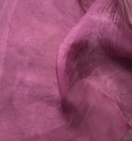 Deep Lilac - Hand Dyed Silk Organza