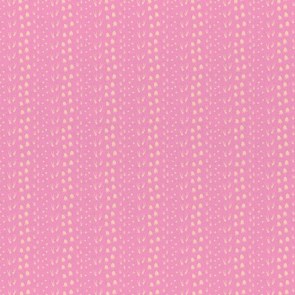Dinosaur Stories - Dino Footprints Pink - Paintbrush Studio Cotton Fabrics
