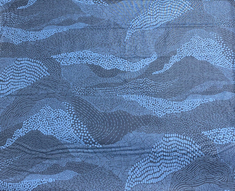 Earth in Navy - Elements - by Ghazal Razavi of Figo Fabrics 100% Cotton Fabric