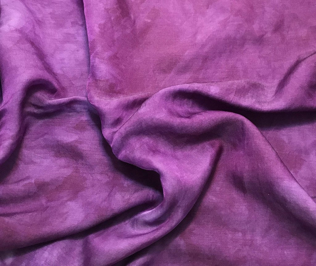 Eggplant Purple - Hand Dyed Silk/Cotton Sateen