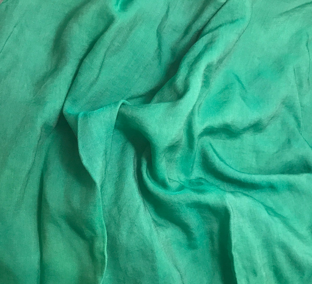 Emerald Green - Hand Dyed Silk/Cotton Sateen