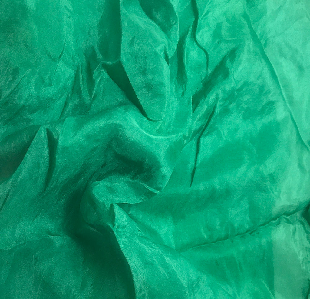 Emerald Green - Hand Dyed Silk Habotai