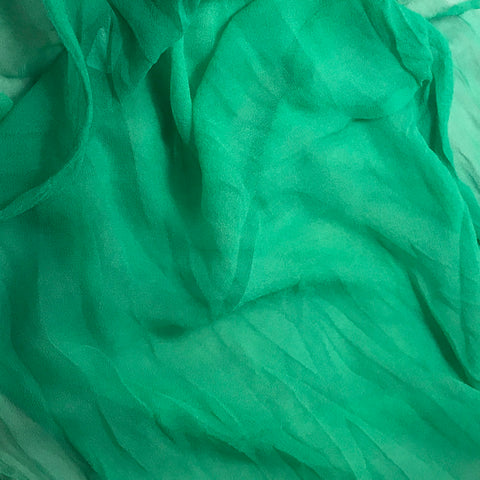 Emerald Green - 3mm Hand Dyed Silk Gauze Chiffon