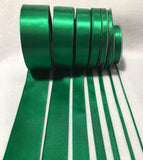 Emerald Green Double Sided Satin Ribbon - Made in France (7 Widths to choose from)