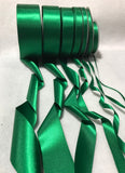 Emerald Green Double Sided Satin Ribbon - Made in France (7 Widths to choose from)