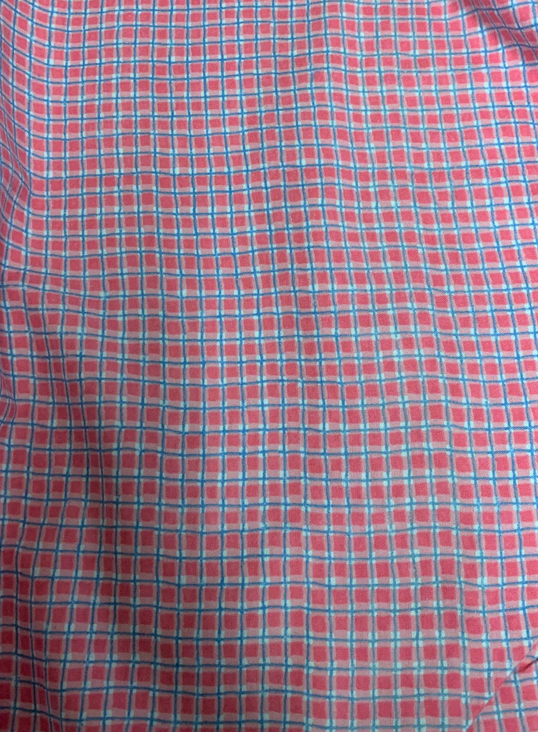 Red & Blue Checkered - Cotton Flannel Fabric