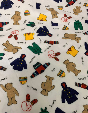 Bear Winter Clothing - Cotton Flannel Fabric