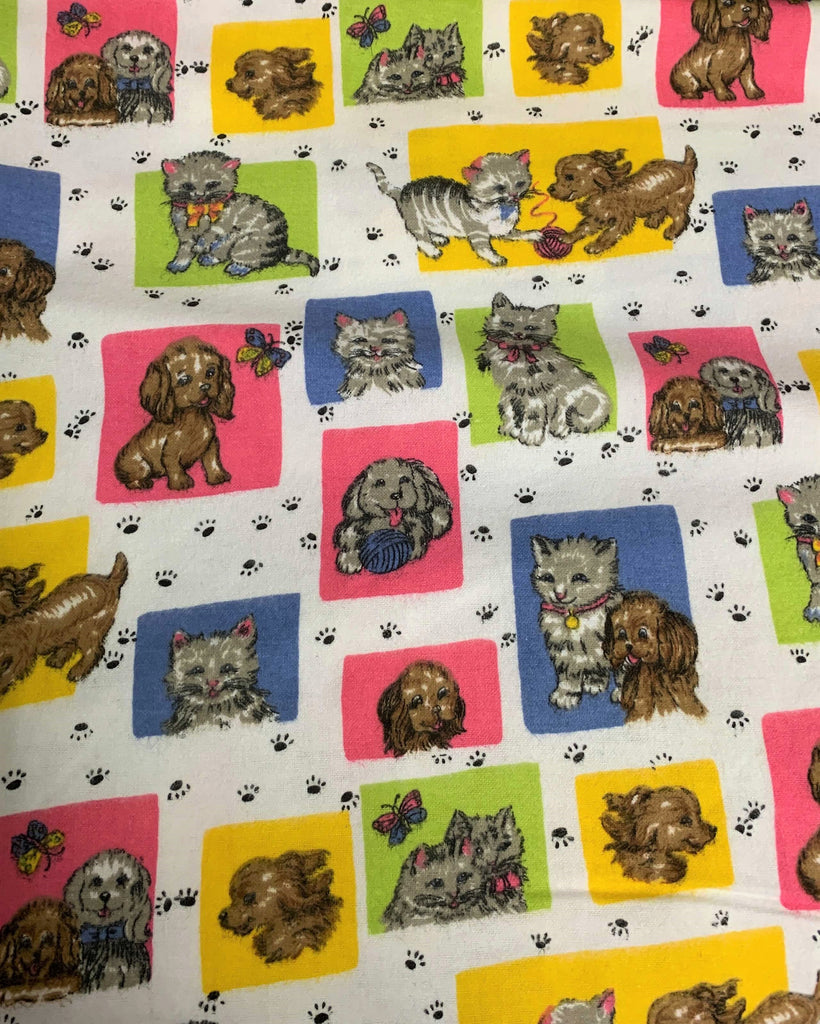 Kittens & Puppies - Timeless Treasures Cotton Flannel Fabric