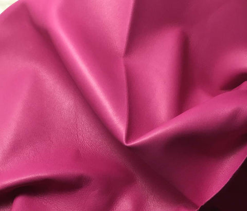 Fuchsia Pink - Lambskin Leather