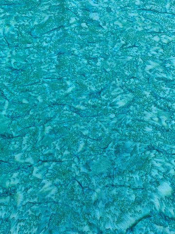 Teal/Sea Foam Green - Gemstone Batiks - Henry Glass & Co Cotton Fabric
