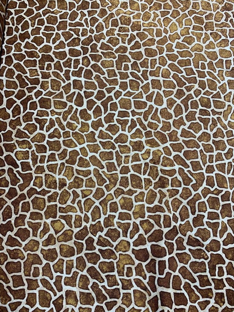 Savanna - Giraffe Print Beige/Rust - Northcott Cotton Fabric