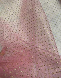 Pink Metallic Glitter Dot Tulle Fabric