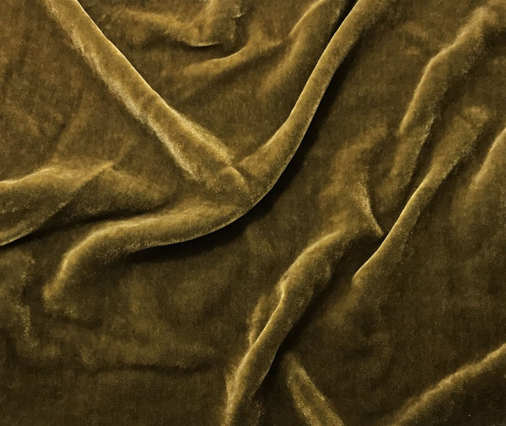 Gold Black - Hand Dyed Silk Velvet