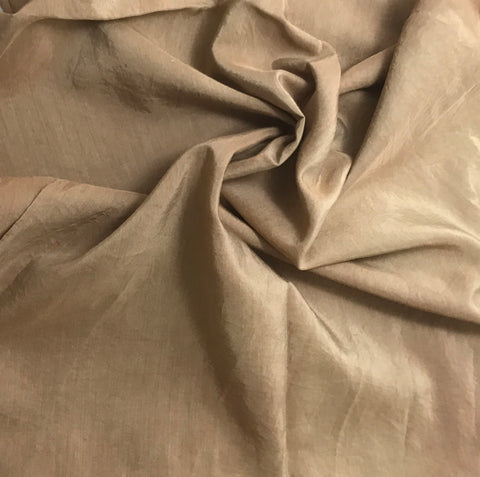 Golden Brown - Hand Dyed Silk/ Cotton Habotai