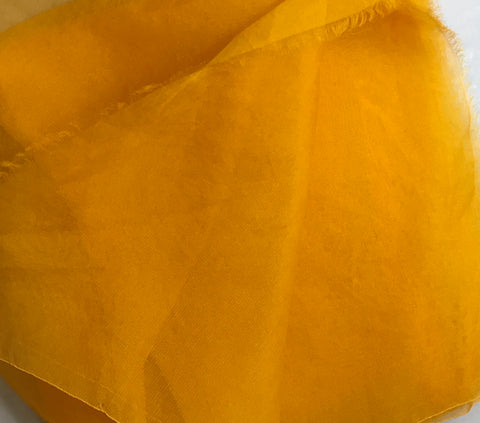 Golden Yellow - Hand Dyed Silk Organza