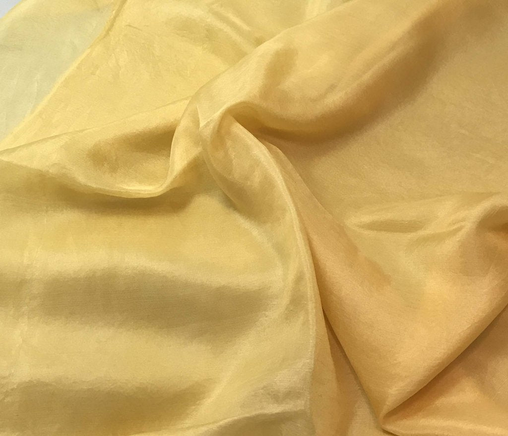 Golden Yellow - Hand Dyed Silk Habotai