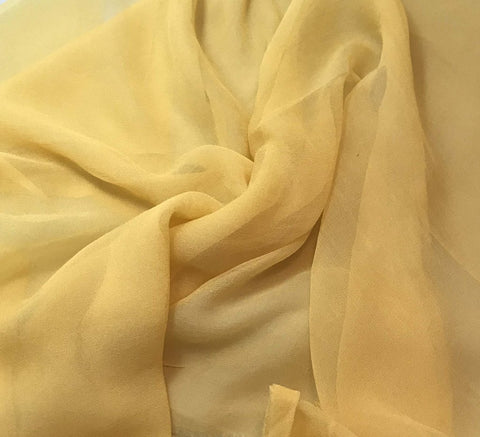 Golden Yellow - 3mm Hand Dyed Silk Gauze Chiffon