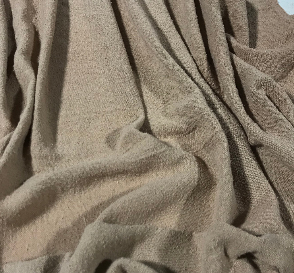 Golden Brown - Hand Dyed Poplin Gauze Silk Noil