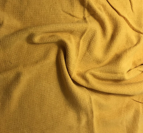 Golden Yellow - Hand Dyed Squares Weave Silk Noil