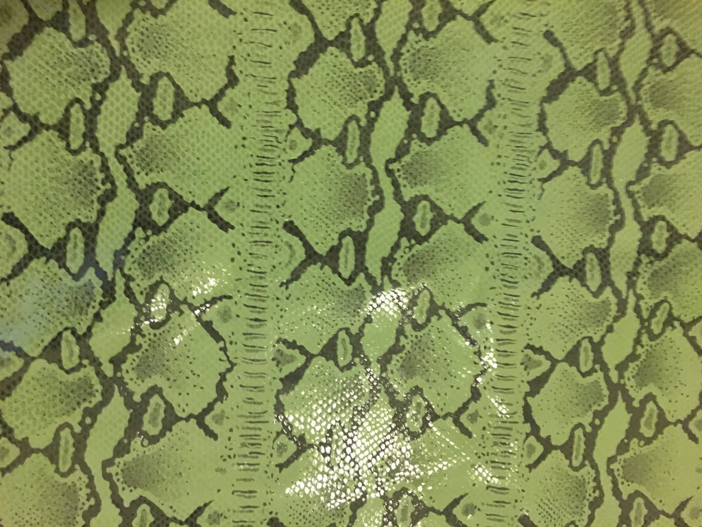 Green Snakeskin - Lambskin Leather
