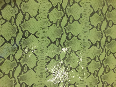 Green Snakeskin - Lambskin Leather
