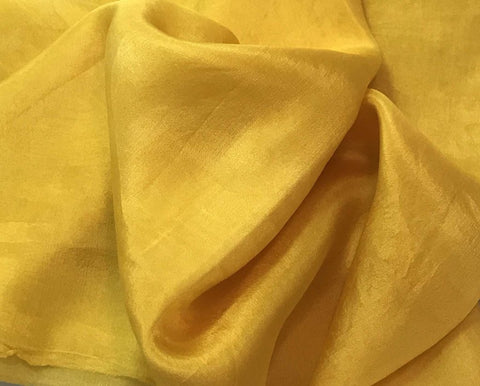 Honey Mustard Yellow - Hand Dyed Silk Habotai
