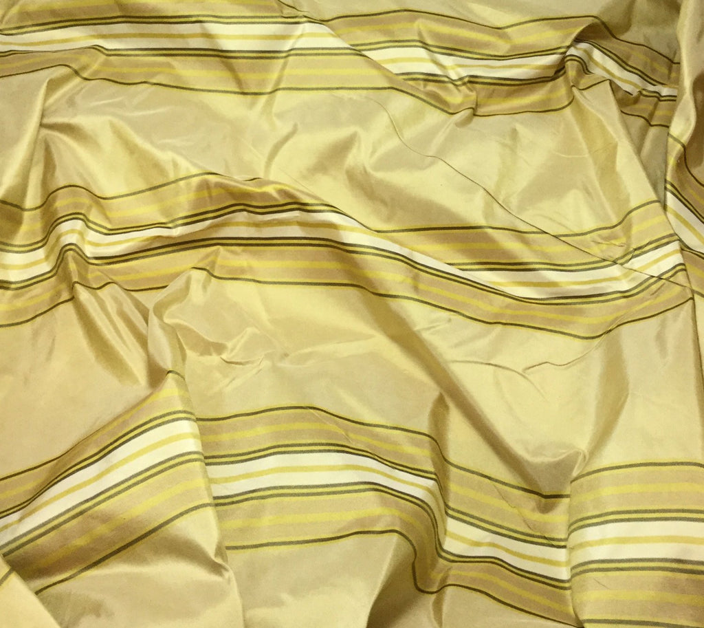 Gold Stripe - Silk Taffeta
