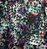 Animal Leopard Spots Colorful - Tulle Net Mesh Fabric
