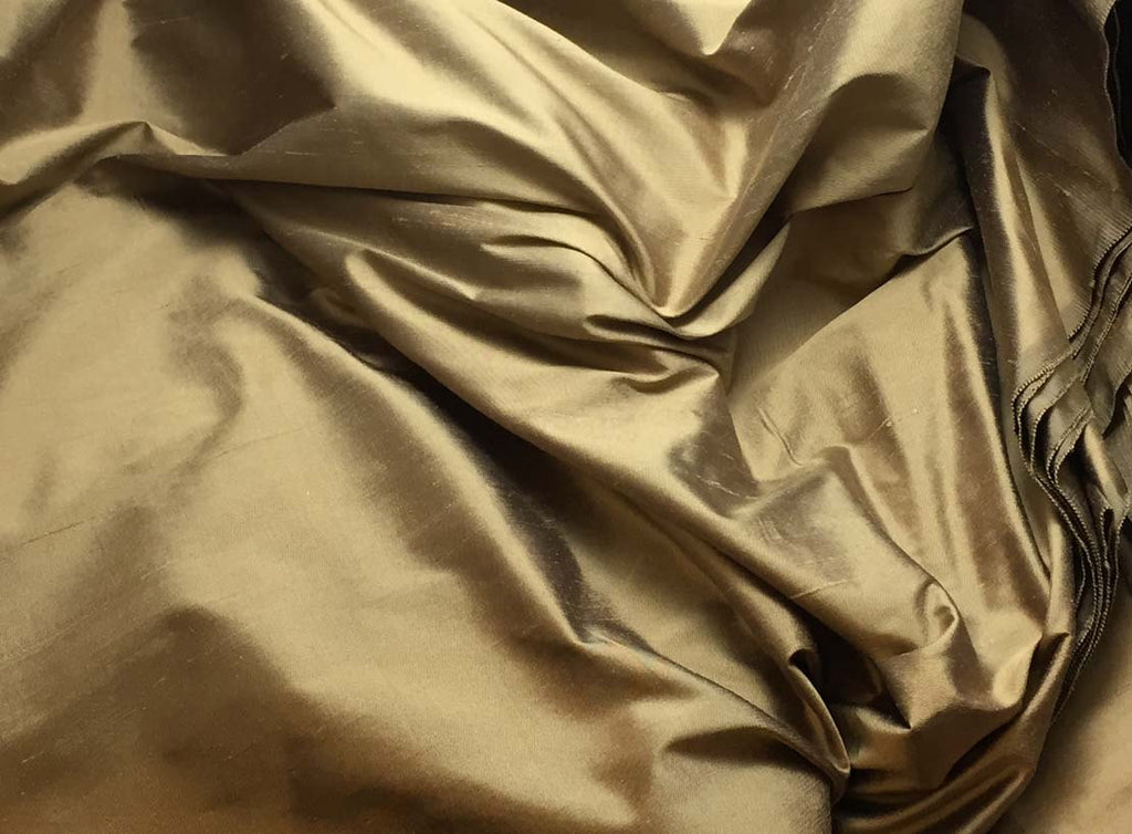 Mocha Brown - Silk Dupioni Fabric