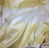 Yellow & White Stripe - Silk Taffeta 16.5"x18" Remnant