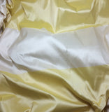 Yellow & White Stripe - Silk Taffeta 16.5"x18" Remnant