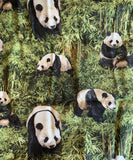 Panda Bears - Born Free - Paintbrush Studio 100% Cotton Fabric