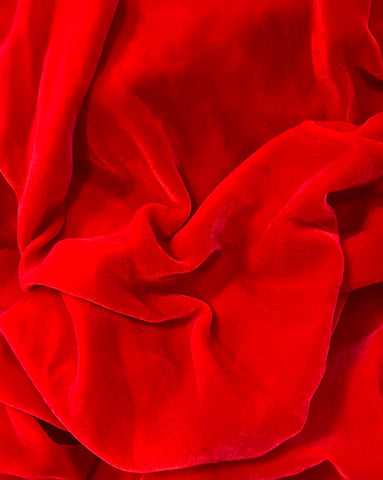 Scarlet Red - Silk Velvet