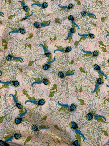 Peacock Feathers - Flights of Fancy Day - Splendor 1920 by Art Gallery 100% Cotton Fabric