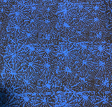 Blue Spiderwebs - Star Glaze - Batik by Mirah 100% Cotton Fabric