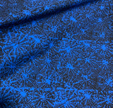 Blue Spiderwebs - Star Glaze - Batik by Mirah 100% Cotton Fabric