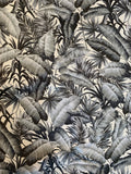 Gray Leaves & Fronds - Mod Tropics - by Paintbrush Studio 100% Cotton Fabric