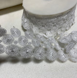 Circles Design - Guipure Bridal Lace Trim (2-1/4" wide)