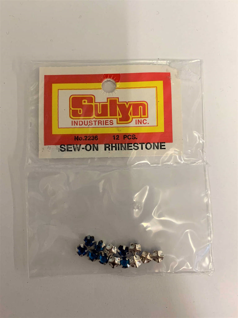 Blue Sew-On Rhinestones - 12 Pieces - Sulyn Industries