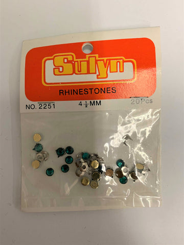 Green Rhinestones - 4.5 mm - 20 Pieces - Sulyn Industries