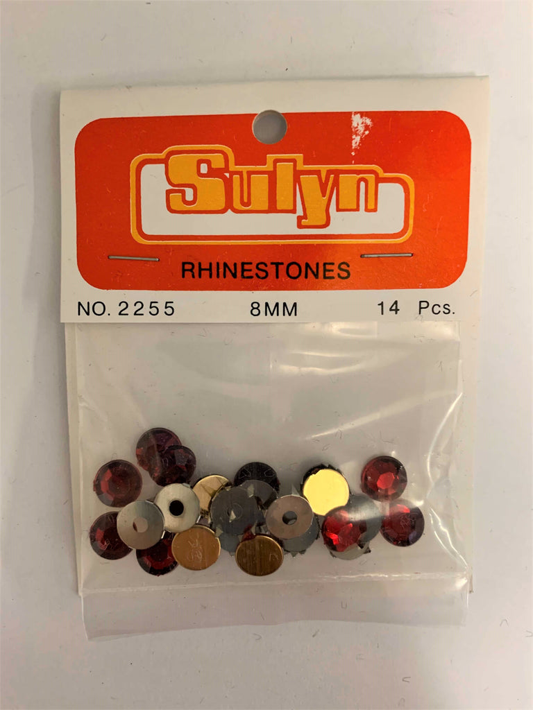 Red Rhinestones - 8 mm - 14 Pieces - Sulyn Industries
