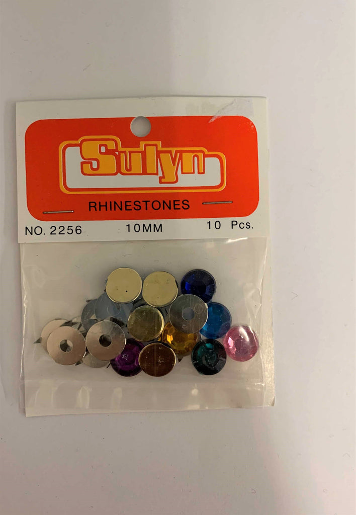 Mixed Color Rhinestones - 10 mm - 10 Pieces - Sulyn Industries
