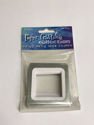 Square Metal Rim Slide Frames - 16 frames per pack