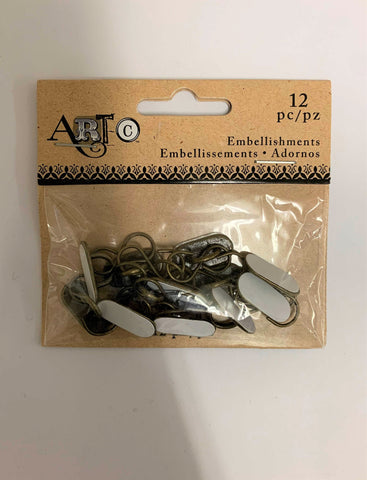 Art-C Metal Embellishments - 12 Piece Set