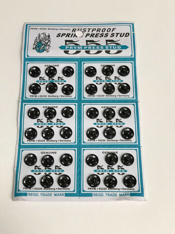 Prym Spring Press Stud - Black