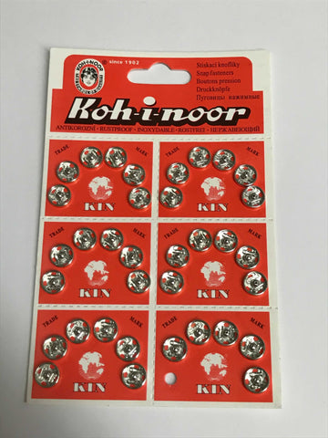 Koh-i-noor Snap Fasteners - Silver