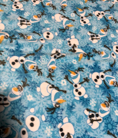 Disney Frozen Olaf Winter Snowflakes Fleece - Fleece Fabric - Springs Creative