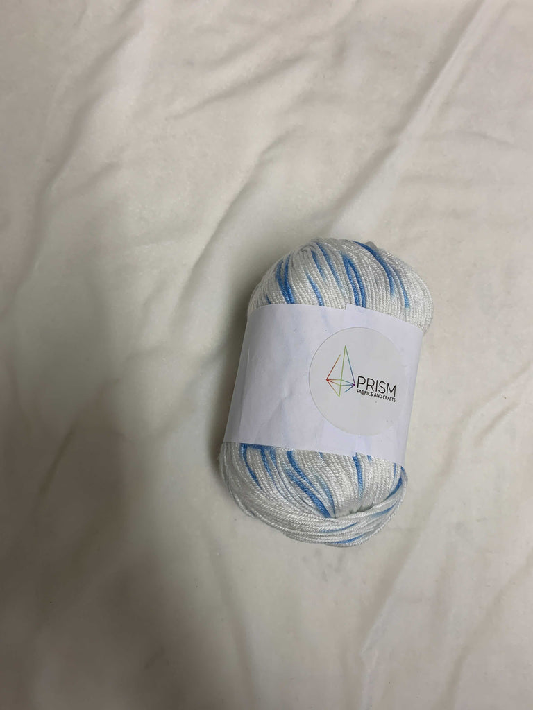 Bamboo/Silk Blend Yarn - Variegated Blue & White
