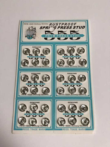 Prym Spring Press Stud - Silver